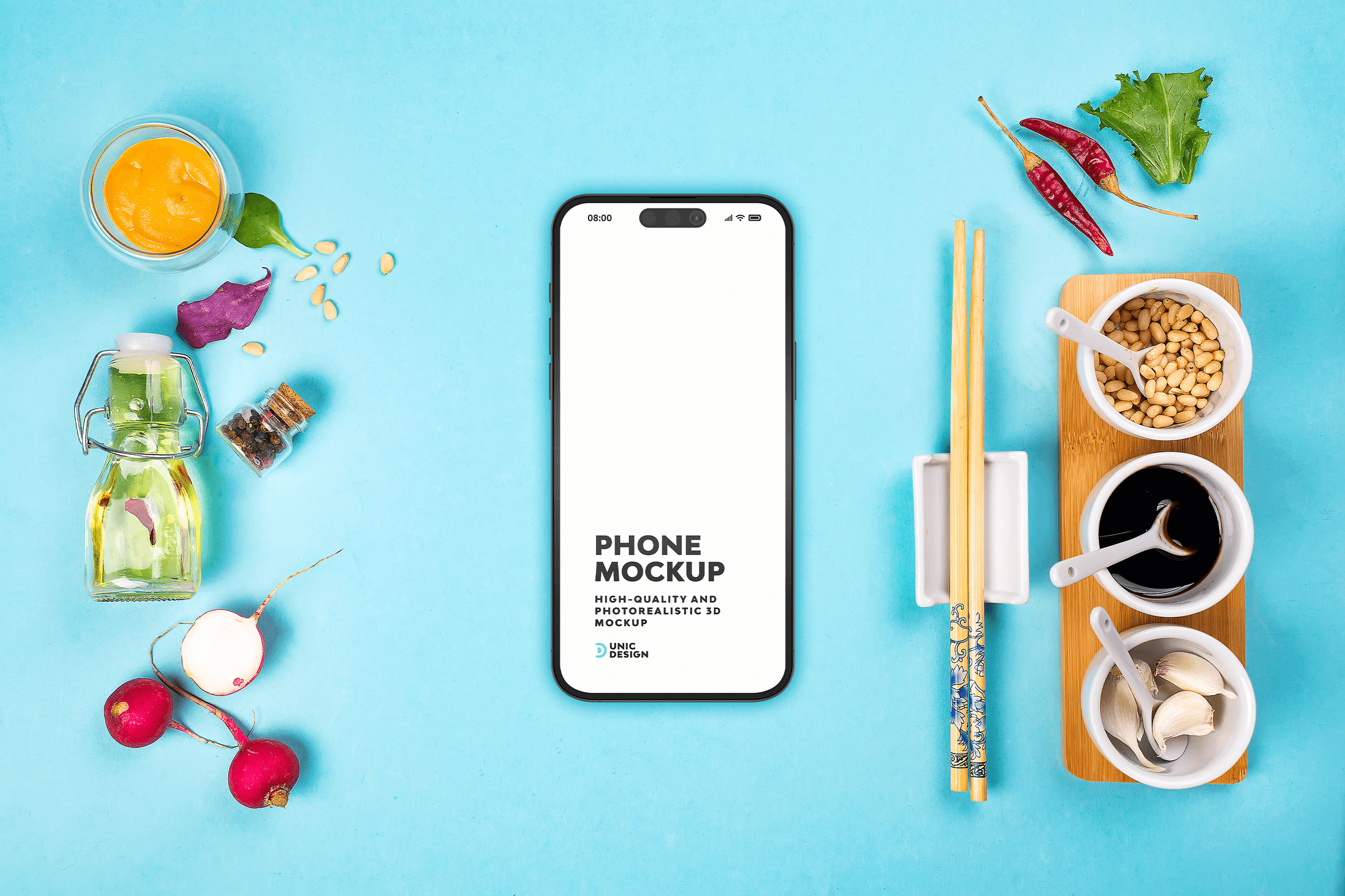 Food Concept Phone Mockup – UnicDesign