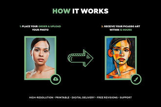 Custom Picasso-Style Cubist Portrait