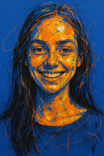 Custom Blue & Orange Portrait