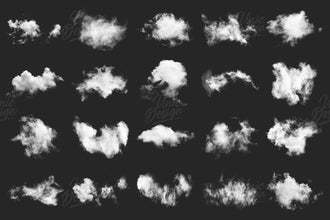 24 Cloud Photoshop Brushes