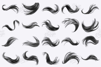 30 Hair Photoshop Brushes