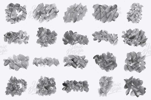 High-Resolution Stamp Crosshatch Paint Brushes - 30 Versions