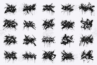 20 Graffiti Photoshop Brushes