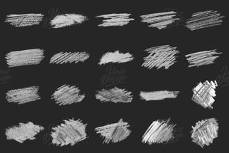 20 Chalk Sketch Photoshop Brushes