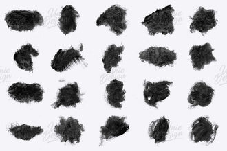 High-Resolution Grunge Paint Brushes Set - 49 Brushes