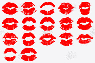 17 Kiss Lips Photoshop Brushes