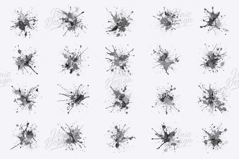 20 Paint Splatter Photoshop Brushes