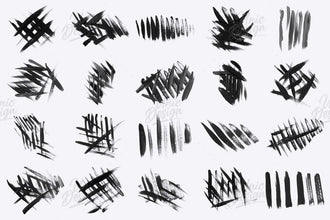 Stamp Paint Strokes Brushes for Photoshop