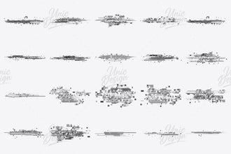 Stamp Glitch Brushes - 24 High-Quality Brushes