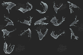 Stamp Water Brushes for Photoshop - High-Res Set