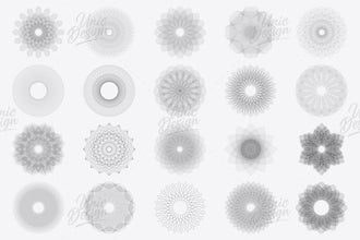 33 Guilloche Photoshop Brushes