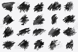 32 Ink Blot Photoshop Brushes