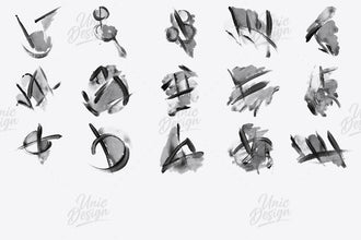 Stamp Mixed Art Brushes - 15 Versions Included