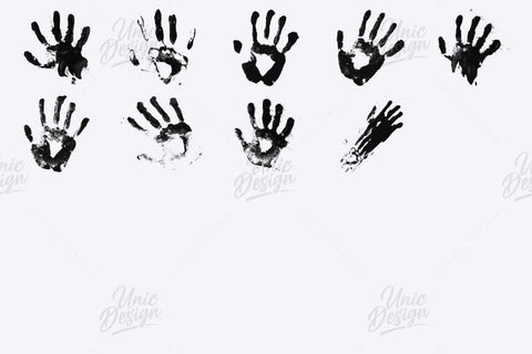 9 Hand Print Photoshop Brushes