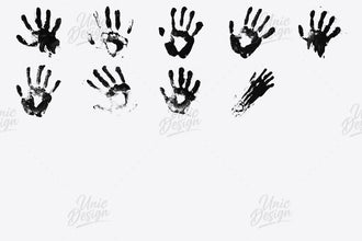 9 Hand Print Photoshop Brushes