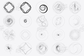 30 Line Art Photoshop Brushes