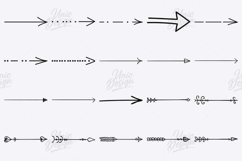 Stamp Arrow Brushes - 52 High-Quality Versions