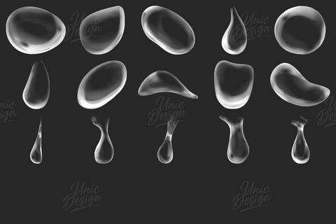 Stamp Water Drop Brushes for Photoshop