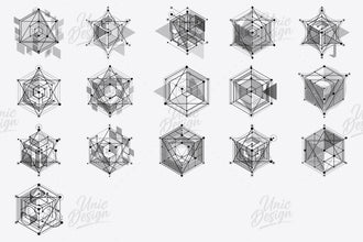 16 Geometric Photoshop Brushes