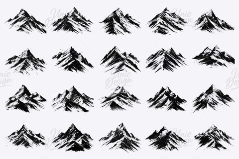 20 Mountain Photoshop Brushes