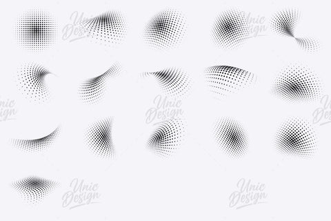 16 Halftone Photoshop Brushes