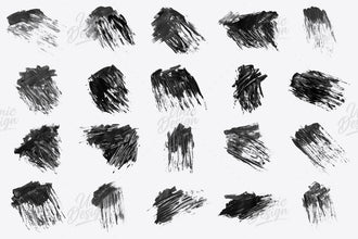 Stamp Paint Streak Brushes for Photoshop | 24 Pack