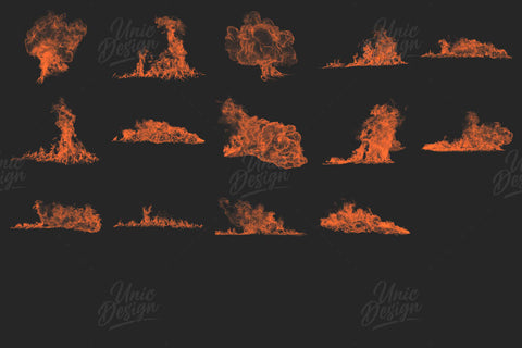 Stamp Burning Fire Brushes for Photoshop