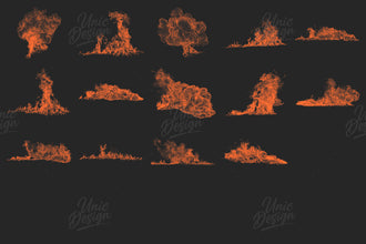 14 Burning Fire Photoshop Brushes