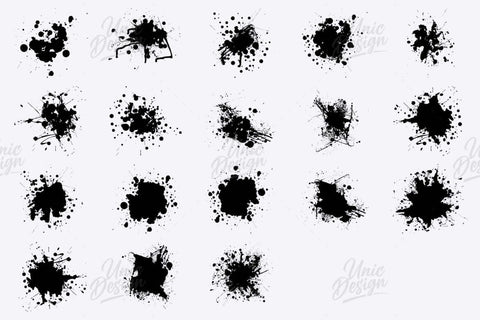 18 Ink Splash Photoshop Brushes