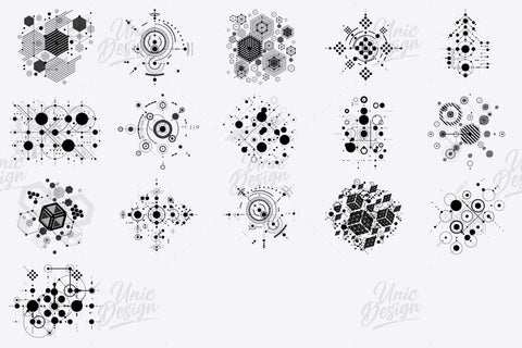 Stamp Geometric Brushes for Photoshop