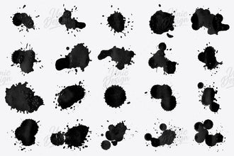 74 Ink Splatter Photoshop Brushes