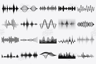 20 Sound Wave Photoshop Brushes