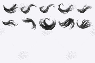 30 Hair Photoshop Brushes