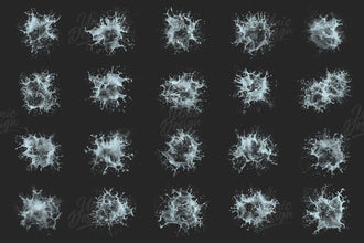 50 Water Splash Photoshop Brushes