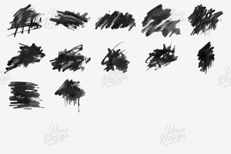 32 Ink Blot Photoshop Brushes