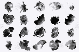 Stamp Watercolor Brushes for Photoshop