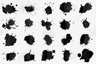 74 Ink Splatter Photoshop Brushes