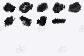 High-Resolution Grunge Paint Brushes Set - 49 Brushes