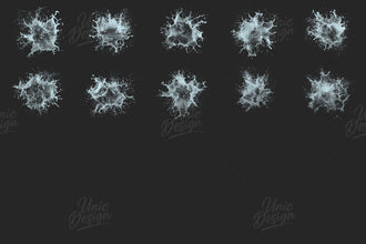 50 Water Splash Photoshop Brushes