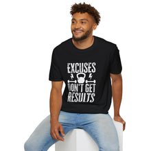 Fitness Motivation Unisex Softstyle T-Shirt - 'Excuses Don't Get Results'