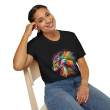 Colorful Lion Unisex Softstyle T-Shirt | Bold & Vibrant Graphic Tee