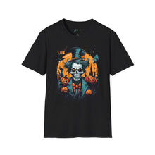 Spooky Skeleton T-Shirt - Halloween Party Wear, Unisex Graphic Tee, Fall Festive Style, Unique Gift for Friends, Pumpkin Lover's Apparel