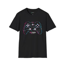 Glitched Reality Gamer T-Shirt | Unisex Softstyle Tee | Gaming Gift | Retro Video Game Shirt | Perfect for Birthdays and Events