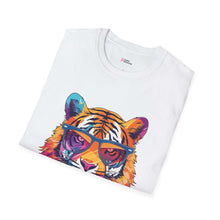 Colorful Tiger Graphic Unisex Softstyle T-Shirt - Trendy Wild Animal Art