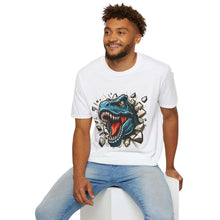 Dinosaur Breakthrough Unisex Softstyle T-Shirt - Fun Graphic Tee for Kids and Adults