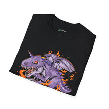 Purple Dragon Unisex Softstyle T-Shirt - Bold Graphic Tee for Fantasy Lovers