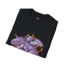 Purple Dragon Unisex Softstyle T-Shirt - Bold Graphic Tee for Fantasy Lovers