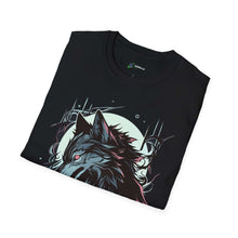 Wolf Head Black Silhouette Unisex T-Shirt, Hunting Emblem Tee, Wildlife Animal Shirt, Dark Wolf Sacred Symbol Top, Vector Tattoo Design