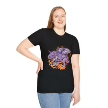 Purple Dragon Unisex Softstyle T-Shirt - Bold Graphic Tee for Fantasy Lovers