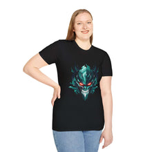 Unisex Softstyle Graphic T-Shirt with Skull Design - Perfect for Halloween and Gaming Fans